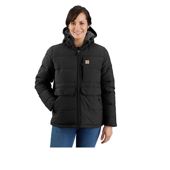 Carhartt Womens Rain Defender Relaxed Fit Insulated heavy black Jacket Size M - Picture 1 of 15